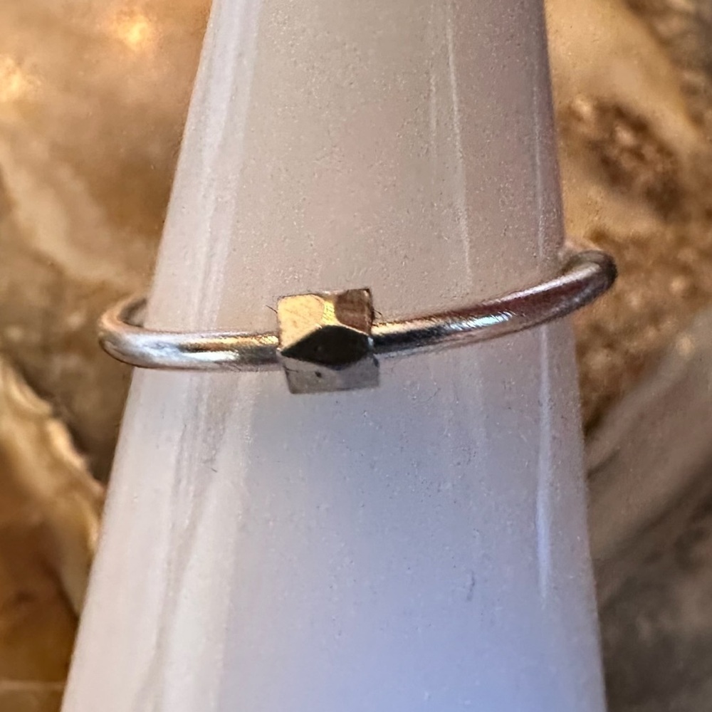 3218 Minimalist Geometric Silver Spinner Fidget Anxiety Ring
